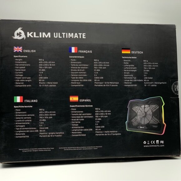 MXSOLD KLIM™ Ultimate + Laptop Cooling Stand with RGB Backlighting - Picture 4 of 9